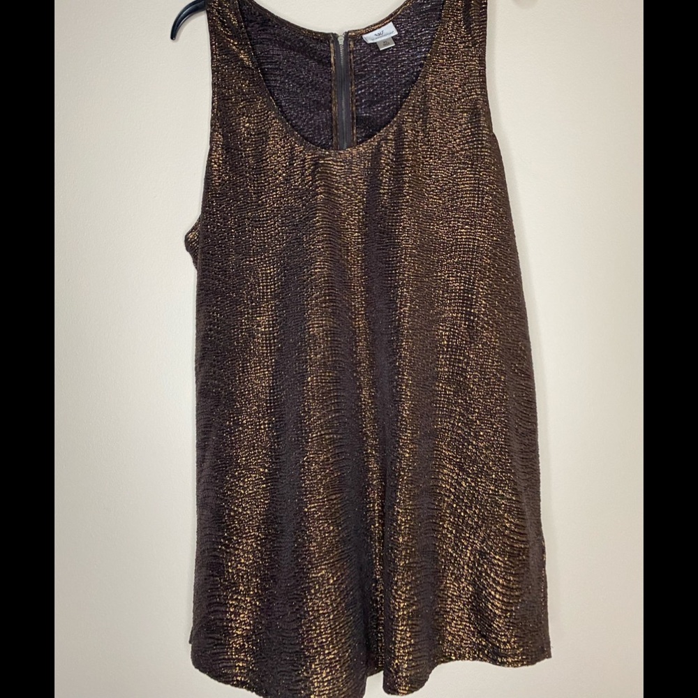 Worthington Metallic Bronze sleeveless blouse/tank